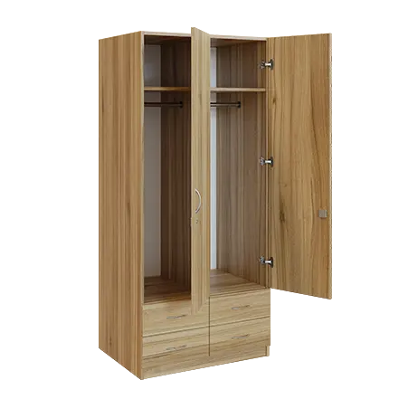 Q 222-80 skříň šatní, 2-dvéřová, 800x600x1800mm, ořech světlý
