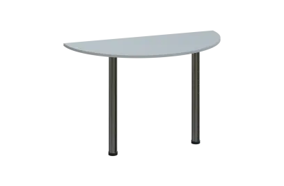 CJC 2 - 120 přístavba jednací, kovová podnož chrom, síla desky 25 mm, široká 1200 mm, šedá