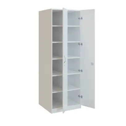 Q 224-60 skříň šatní, 2-dvéřová, 600x600x1800mm, bílá