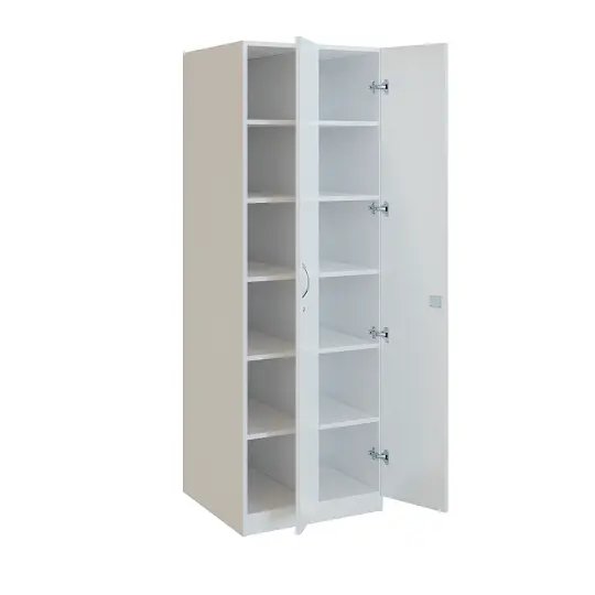 Q 224-60 skříň šatní, 2-dvéřová, 600x600x1800mm, bílá