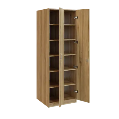 Q 224-60 skříň šatní, 2-dvéřová, 600x600x1800mm, ořech světlý