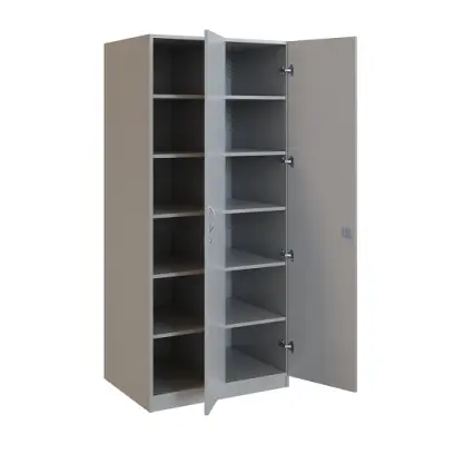 Q 224-80 skříň šatní, 2-dvéřová, 800x600x1800mm, šedá