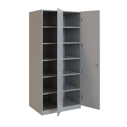 Q 224-80 skříň šatní, 2-dvéřová, 800x600x1800mm, šedá