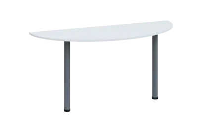 CJC 1 - 160 přístavba jednací, kovová podnož stříbrná, síla desky 18 mm, široká 1600 mm, bílá