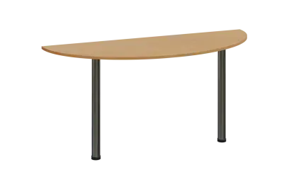 CJC 1 - 160 přístavba jednací, kovová podnož chrom, síla desky 18 mm, široká 1600 mm, buk royal