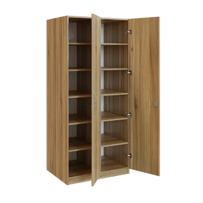 Q 224-80 skříň šatní, 2-dvéřová, 800x600x1800mm, ořech světlý