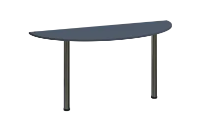 CJC 1 - 160 přístavba jednací, kovová podnož chrom, síla desky 18 mm, široká 1600 mm, antracit