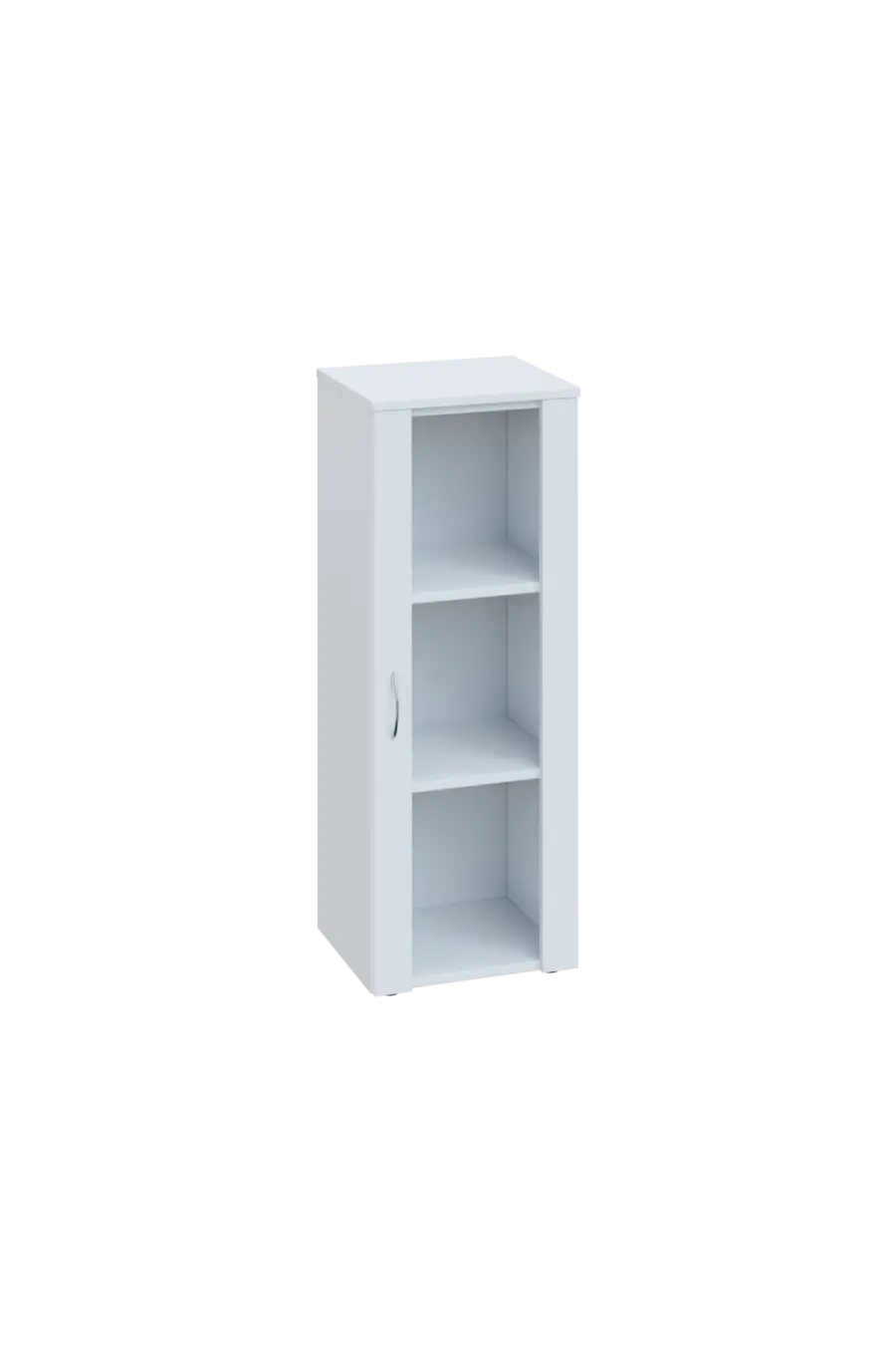 CN 3 - 4S skříň, 1-dveřová/prosklená, pravá, 1100x400x400, bílá