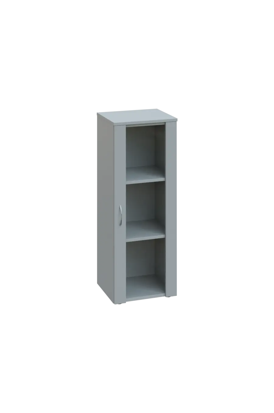 CN 3 - 4S skříň, 1-dveřová/prosklená, pravá, 1100x400x400, šedá