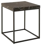 ALFA 1, stolek konferenční 40x40x45cm, černý lak / černý mramor