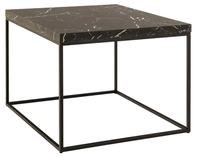 ALFA 2, stolek konferenční 60x60x45cm, černý lak / černý mramor