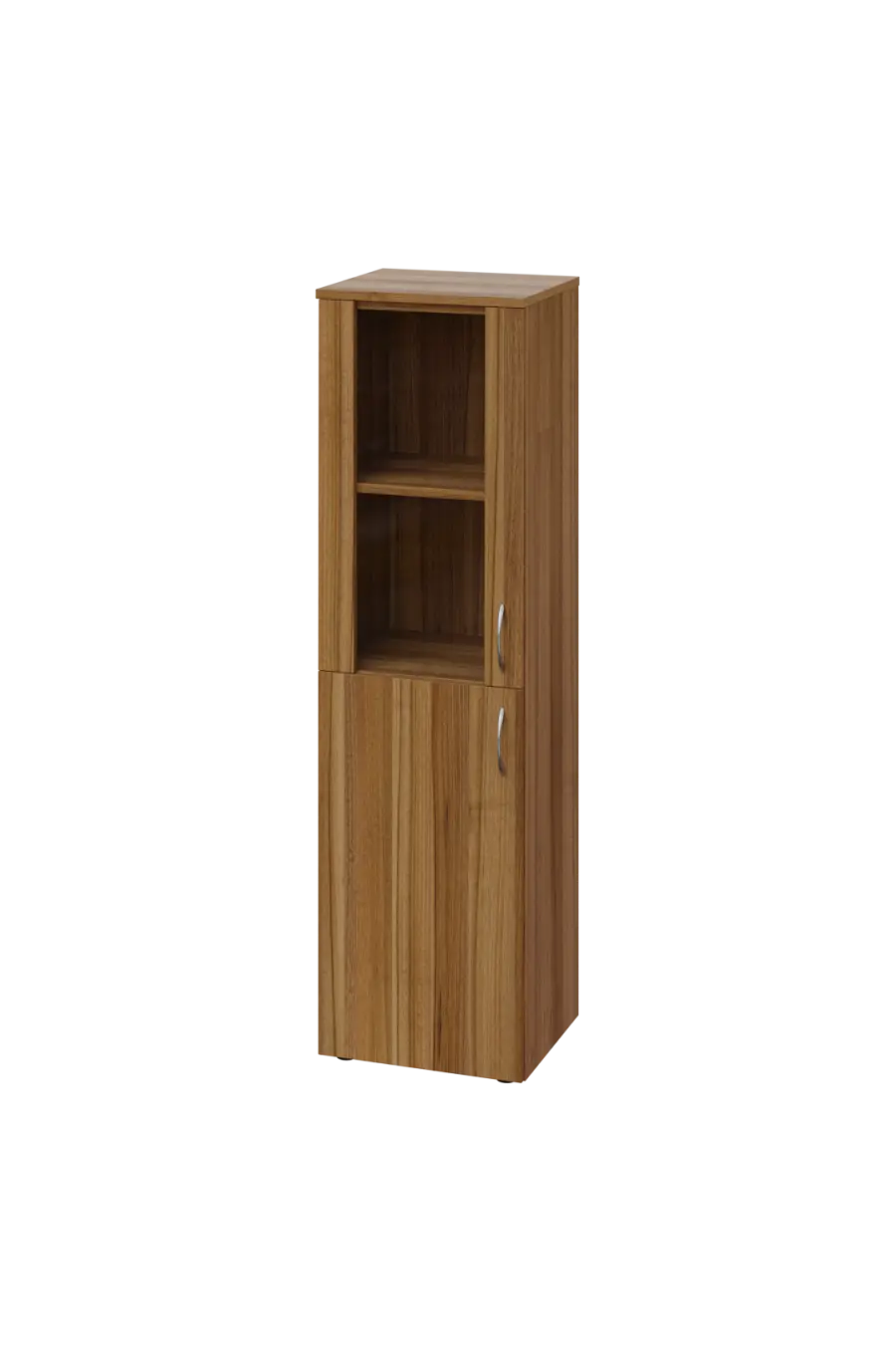 CN 4 - 4DS skříň, 1-dveřová/prosklená, levá, 1450x400x400, ořech světlý