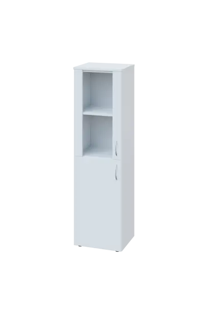 CN 4 - 4DS skříň, 1-dveřová/prosklená, levá, 1450x400x400, bílá