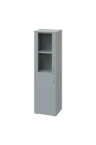 CN 4 - 4DS skříň, 1-dveřová/prosklená, levá, 1450x400x400, šedá