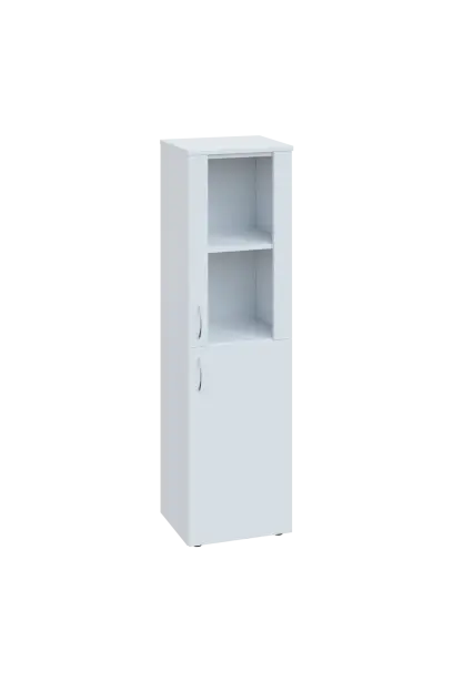 CN 4 - 4DS skříň, 1-dveřová/prosklená, pravá, 1450x400x400, bílá