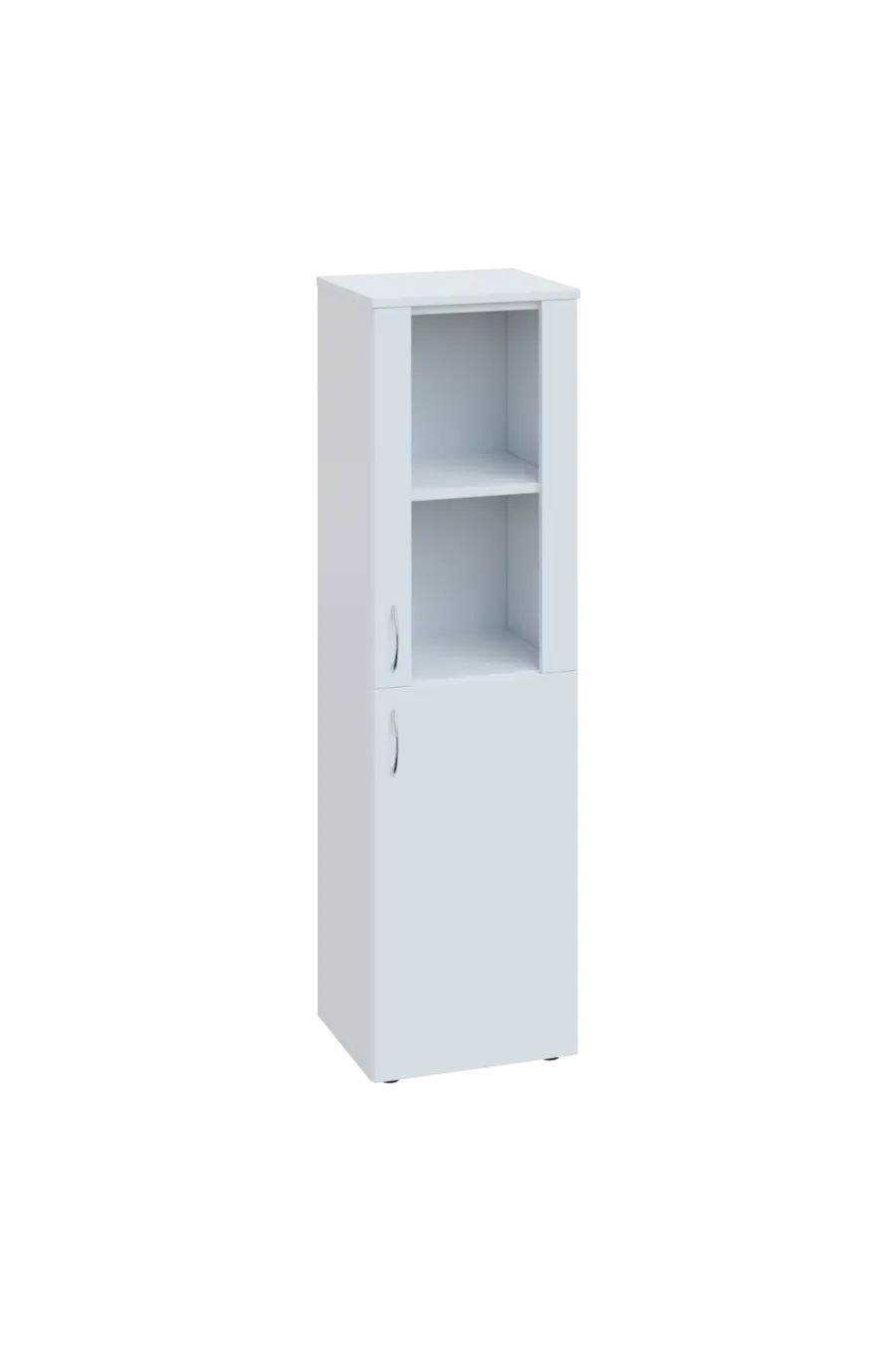 CN 4 - 4DS skříň, 1-dveřová/prosklená, pravá, 1450x400x400, bílá