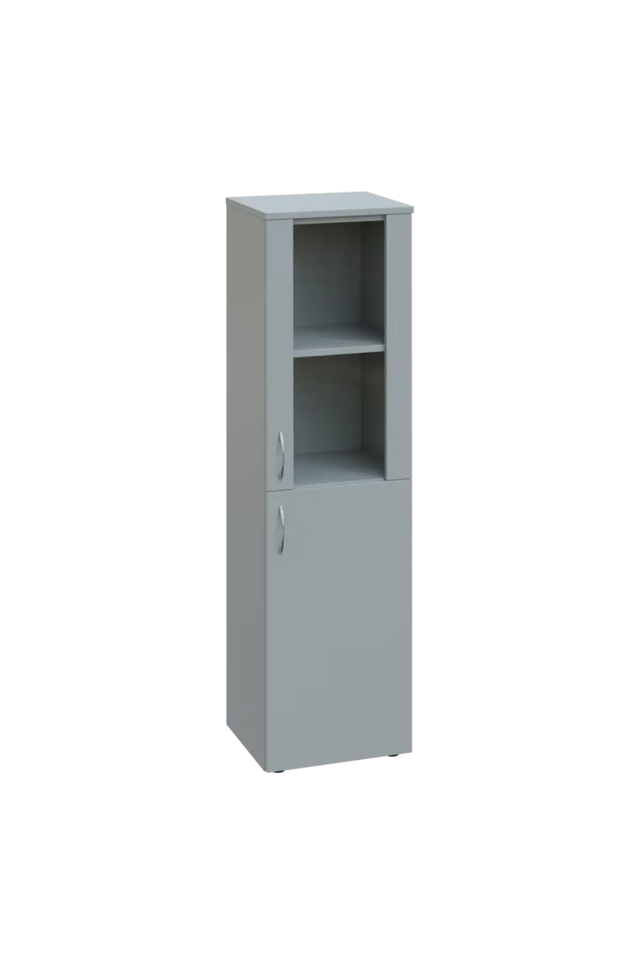 CN 4 - 4DS skříň, 1-dveřová/prosklená, pravá, 1450x400x400, šedá