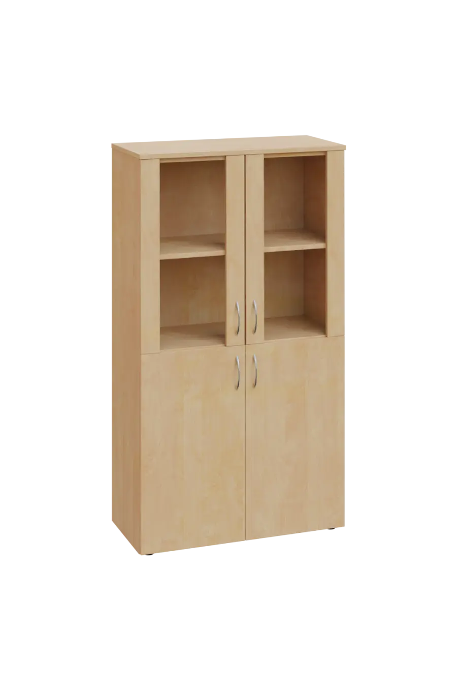 CN 4 - 8DS skříň, 4-dveřová/prosklená, 1450x800x400, bříza světlá