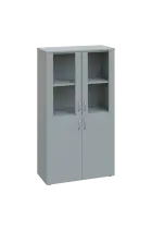 CN 4 - 8DS skříň, 4-dveřová/prosklená, 1450x800x400, šedá