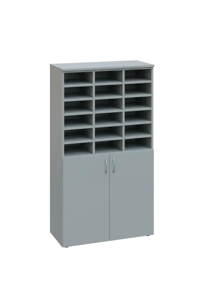 CRG - 4 skříň, 2-dveřová/registrační vložka, 1450x800x400, šedá