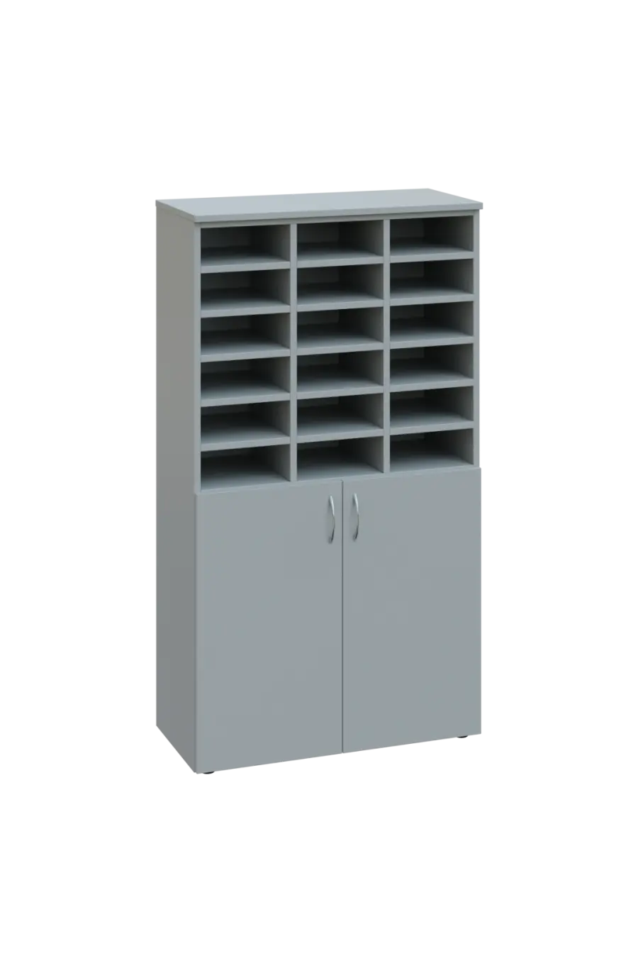 CRG - 4 skříň, 2-dveřová/registrační vložka, 1450x800x400, šedá