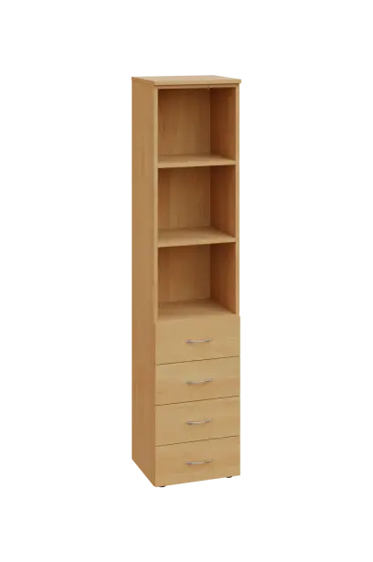 CN 5 - 44ZN skříň, 4-zásuvková/nika, 1800x400x400, javor horský