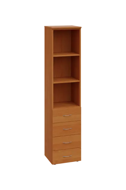 CN 5 - 44ZN skříň, 4-zásuvková/nika, 1800x400x400, olše jantar