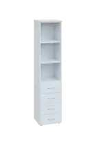 CN 5 - 44ZN skříň, 4-zásuvková/nika, 1800x400x400, bílá