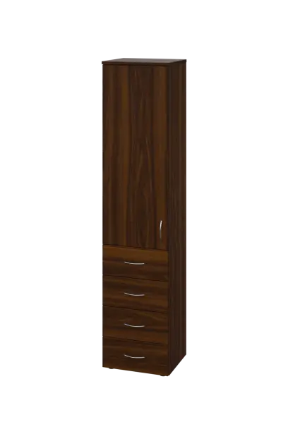 CN 5 - 44ZD skříň, 4-zásuvková/1-dveřová, levá, 1800x400x400, ořech královský