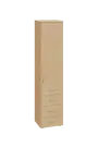 CN 5 - 44ZD skříň, 4-zásuvková/1-dveřová, pravá, 1800x400x400, bříza světlá