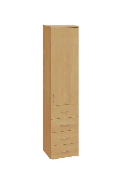 CN 5 - 44ZD skříň, 4-zásuvková/1-dveřová, pravá, 1800x400x400, javor horský