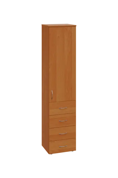 CN 5 - 44ZD skříň, 4-zásuvková/1-dveřová, pravá, 1800x400x400, olše jantar