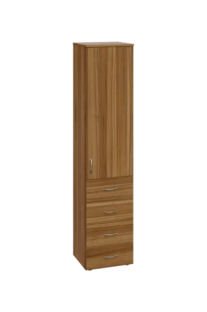 CN 5 - 44ZD skříň, 4-zásuvková/1-dveřová, pravá, 1800x400x400, ořech světlý