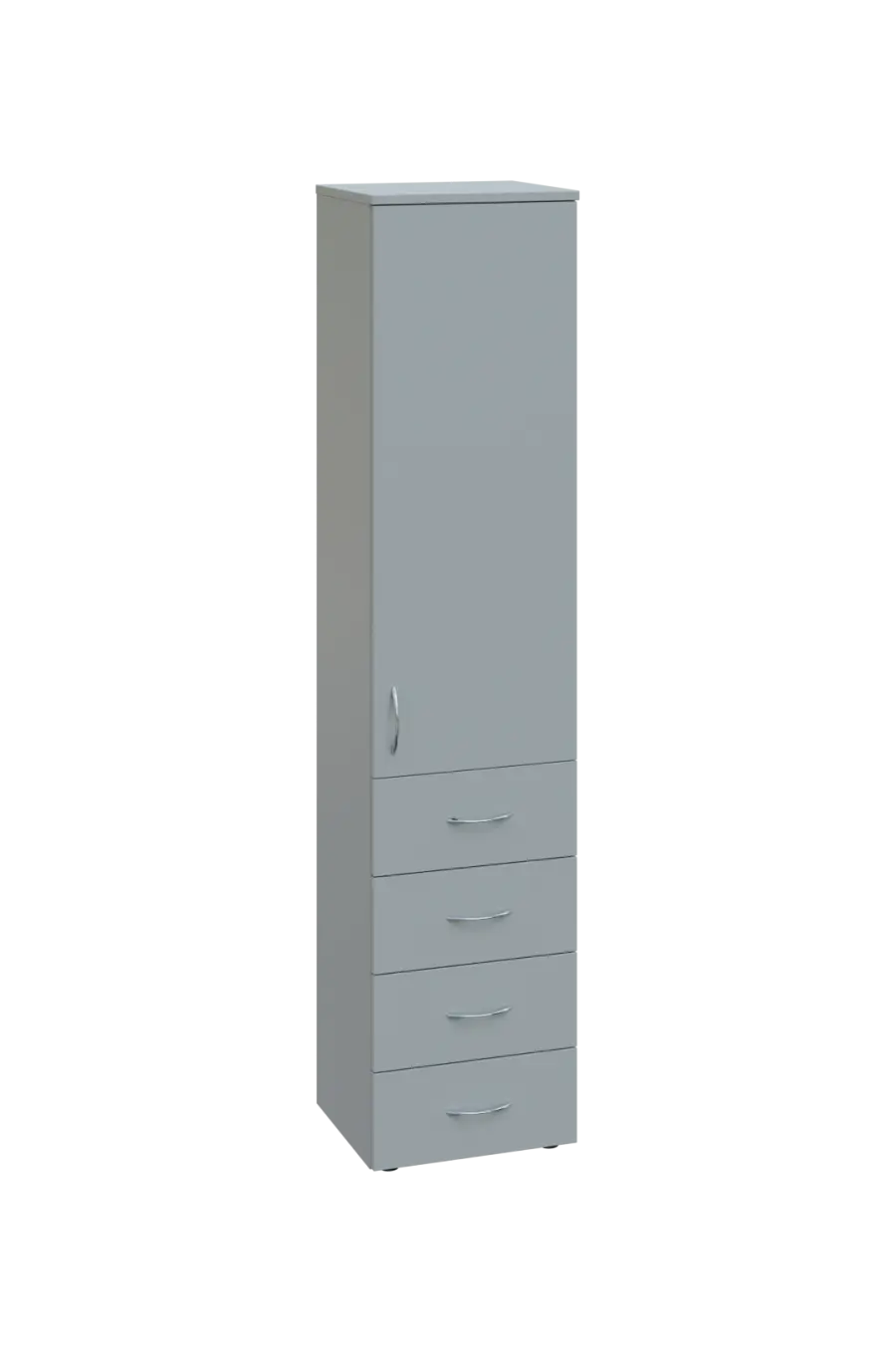 CN 5 - 44ZD skříň, 4-zásuvková/1-dveřová, pravá, 1800x400x400, šedá