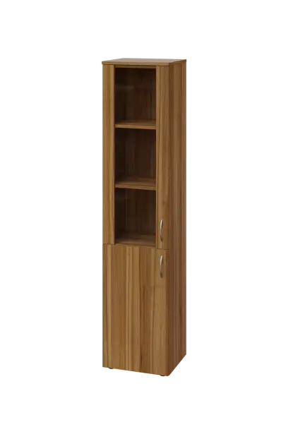 CN 5 - 4DS skříň, 2-dveřová/prosklená, levá, 1800x400x400, ořech světlý