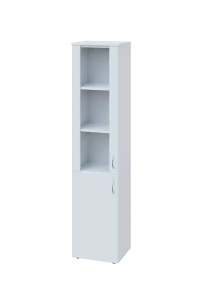 CN 5 - 4DS skříň, 2-dveřová/prosklená, levá, 1800x400x400, bílá