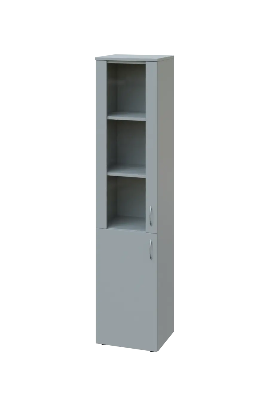 CN 5 - 4DS skříň, 2-dveřová/prosklená, levá, 1800x400x400, šedá