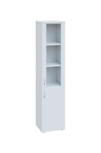 CN 5 - 4DS skříň, 2-dveřová/prosklená, pravá, 1800x400x400, bílá