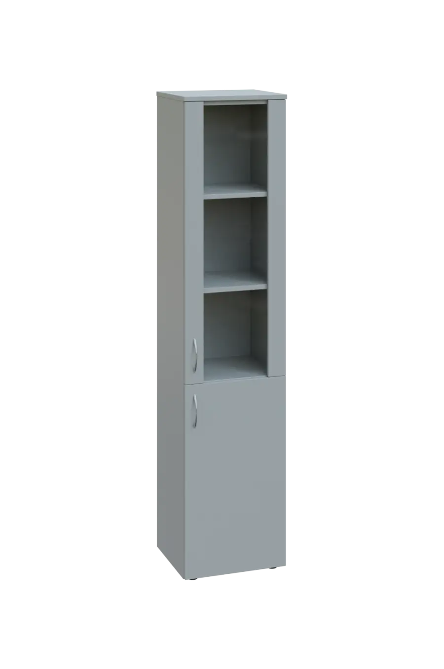 CN 5 - 4DS skříň, 2-dveřová/prosklená, pravá, 1800x400x400, šedá