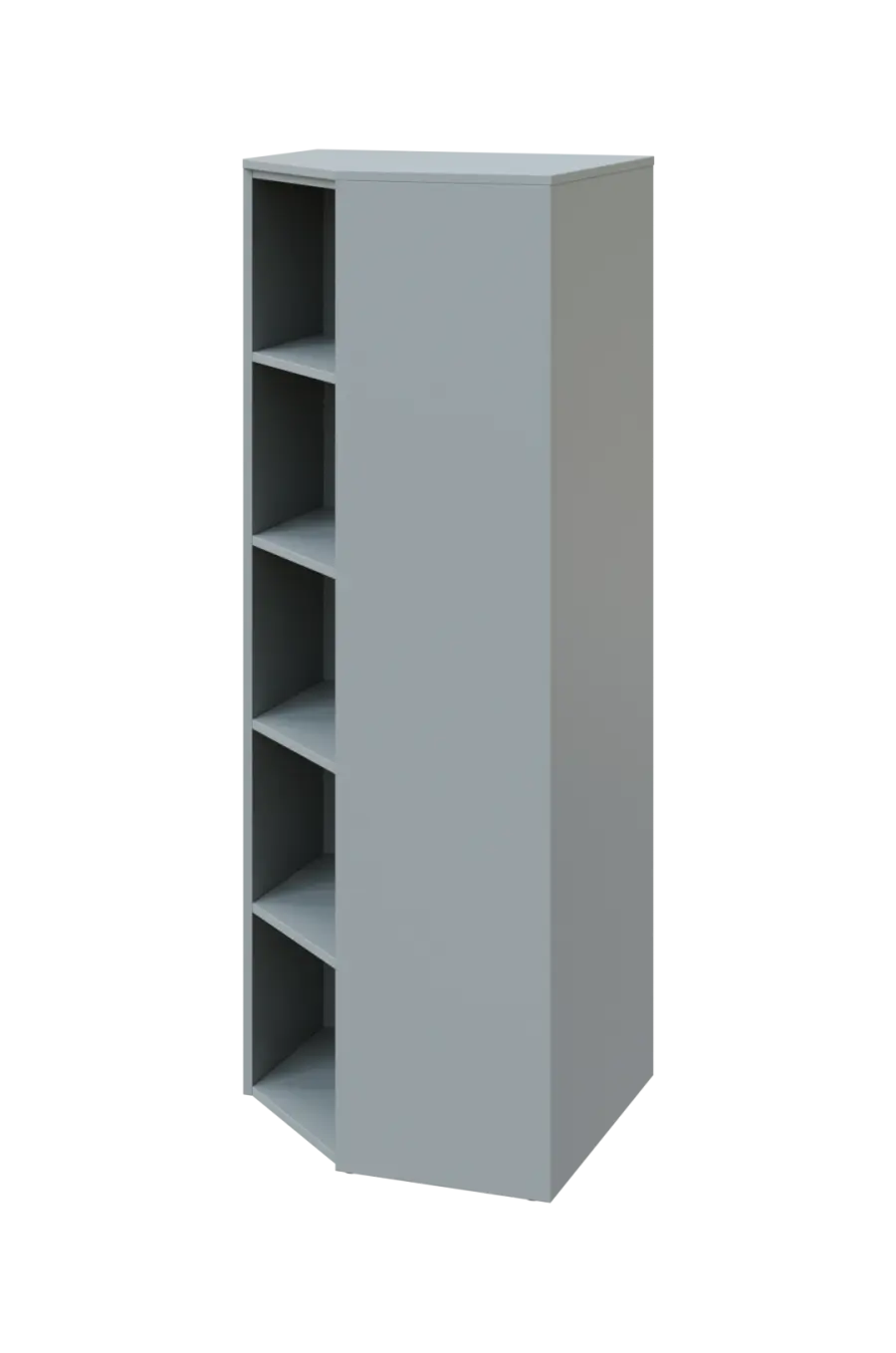 CV 5 - 7 skříň rohová, levá, 1800x700x700, šedá