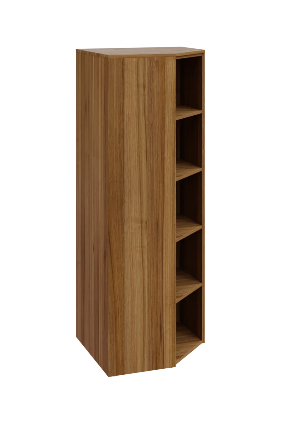 CV 5 - 7 skříň rohová, pravá, 1800x700x700, ořech světlý