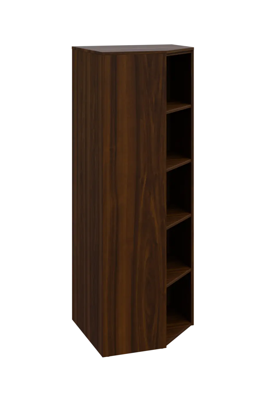 CV 5 - 7 skříň rohová, pravá, 1800x700x700, ořech královský