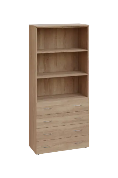 CN 5 - 84ZN skříň, 4-zásuvková/nika, 1800x800x400, dub bardolino