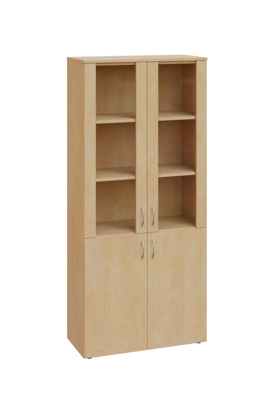 CN 5 - 8DS skříň, 4-dveřová/prosklená, 1800x800x400, bříza světlá