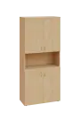 CN 5 - 84DN skříň, 4-dvéřová/nika, 1800x800x400, bříza světlá