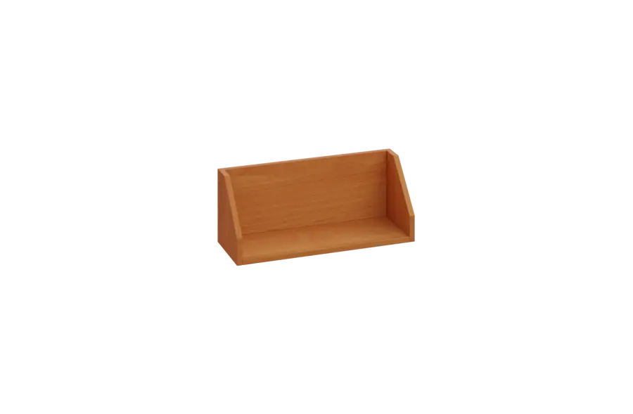 CPA 1 - 60 police na zeď, deska 18 mm, 240x600x240, olše jantar