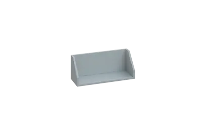 CPA 1 - 60 police na zeď, deska 18 mm, 240x600x240, šedá