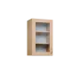 CH - 45S horní skříňka, 1-dveřová, prosklená, levá, 730x450x300, bříza světlá