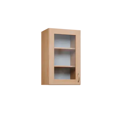CH - 45S horní skříňka, 1-dveřová, prosklená, levá, 730x450x300, javor horský