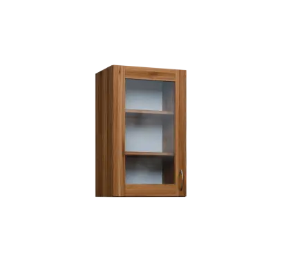 CH - 45S horní skříňka, 1-dveřová, prosklená, levá, 730x450x300, ořech světlý